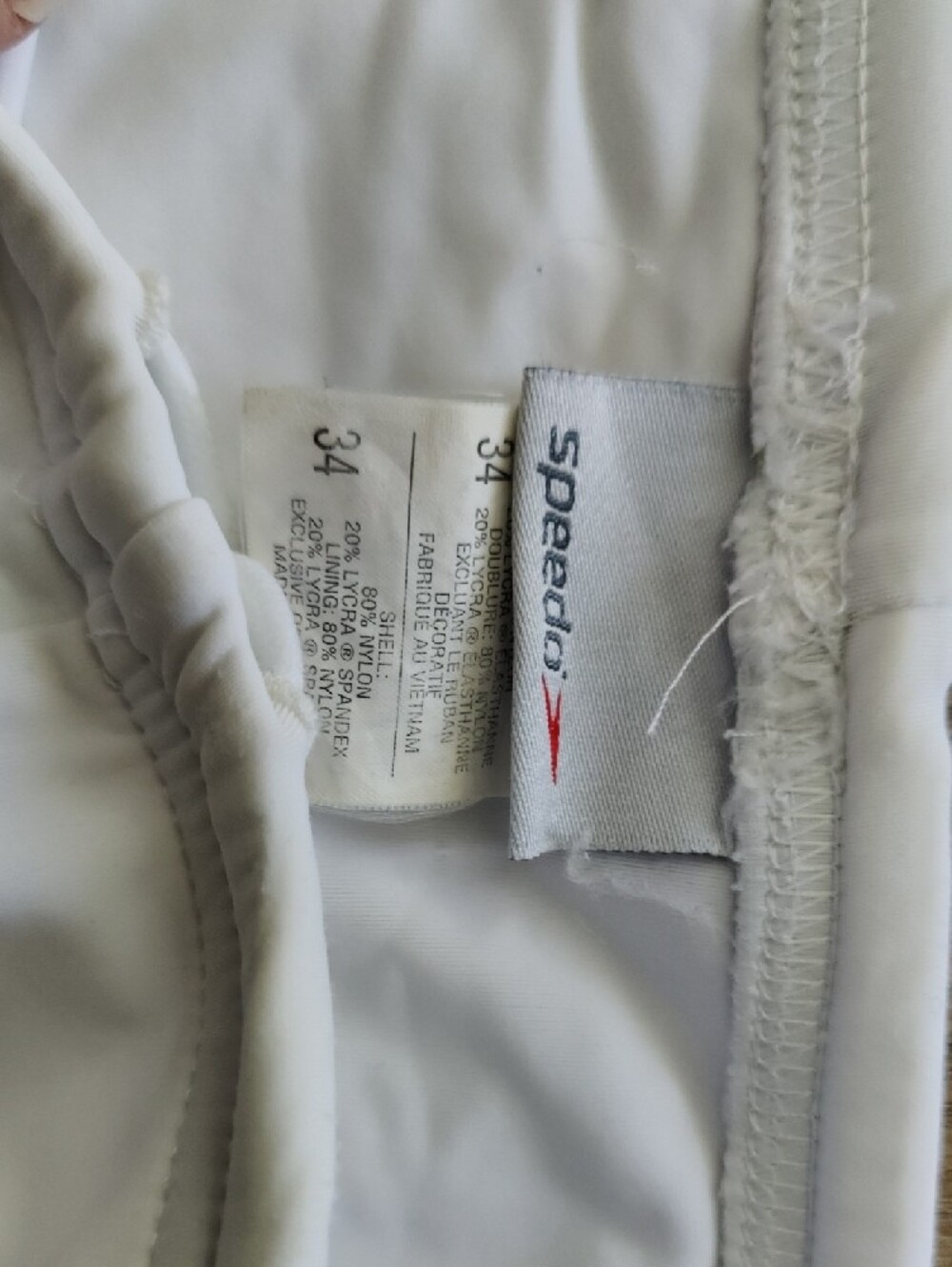 Speedo White Sport Bikini Bottoms with Logo - Picture 2 of 3